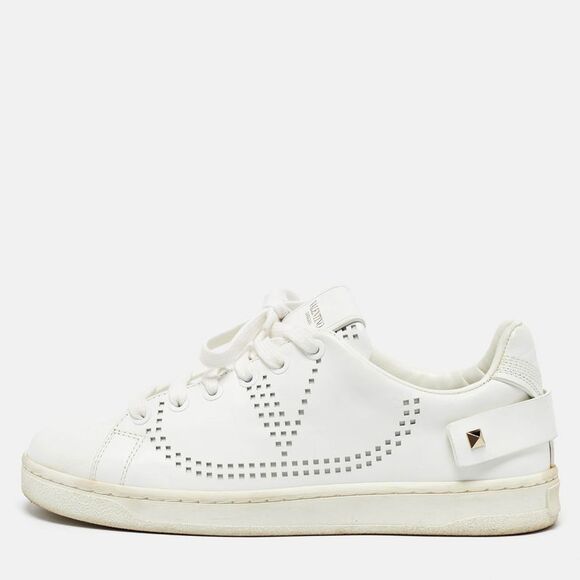 Valentino White Leather And Feather Backnet Sneakers Size 35.5,New Products : American Fashion Style Bags On Sale